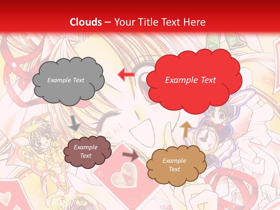 A Cartoon Character With A Red Background PowerPoint Template