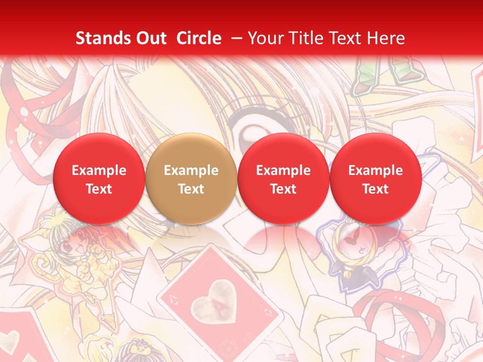 A Cartoon Character With A Red Background PowerPoint Template