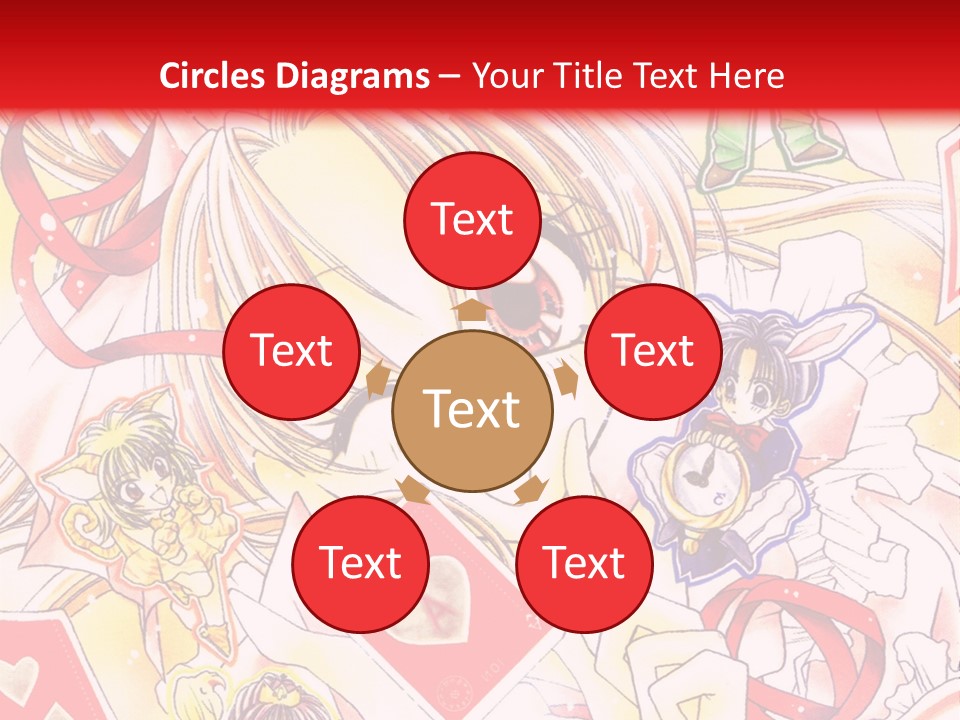 A Cartoon Character With A Red Background PowerPoint Template