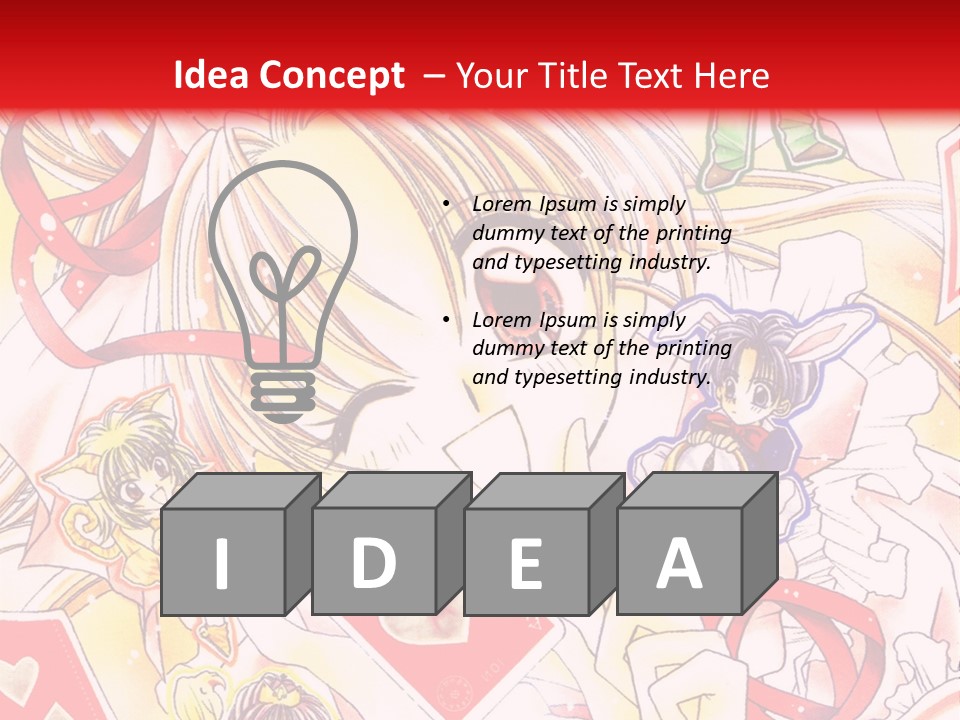 A Cartoon Character With A Red Background PowerPoint Template