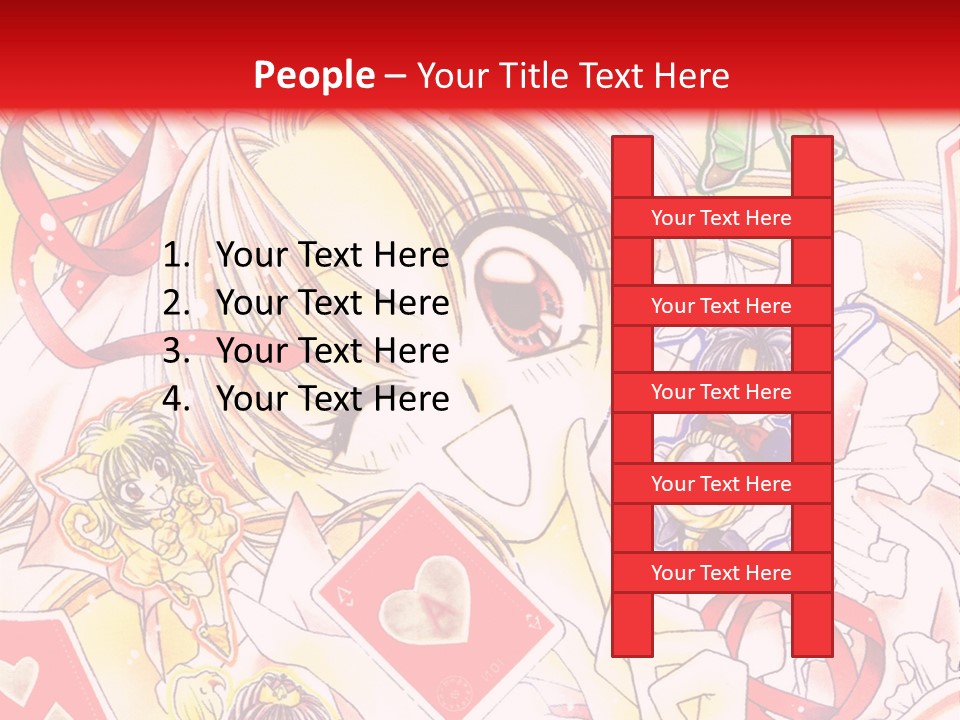 A Cartoon Character With A Red Background PowerPoint Template