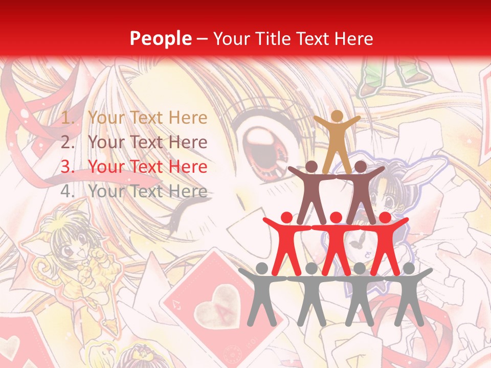 A Cartoon Character With A Red Background PowerPoint Template