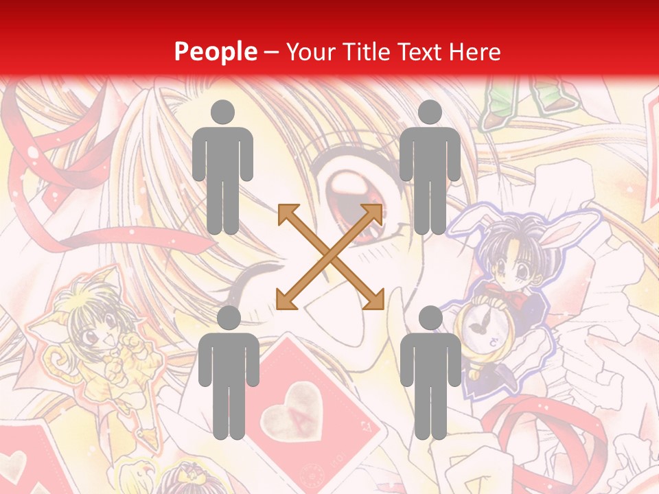 A Cartoon Character With A Red Background PowerPoint Template