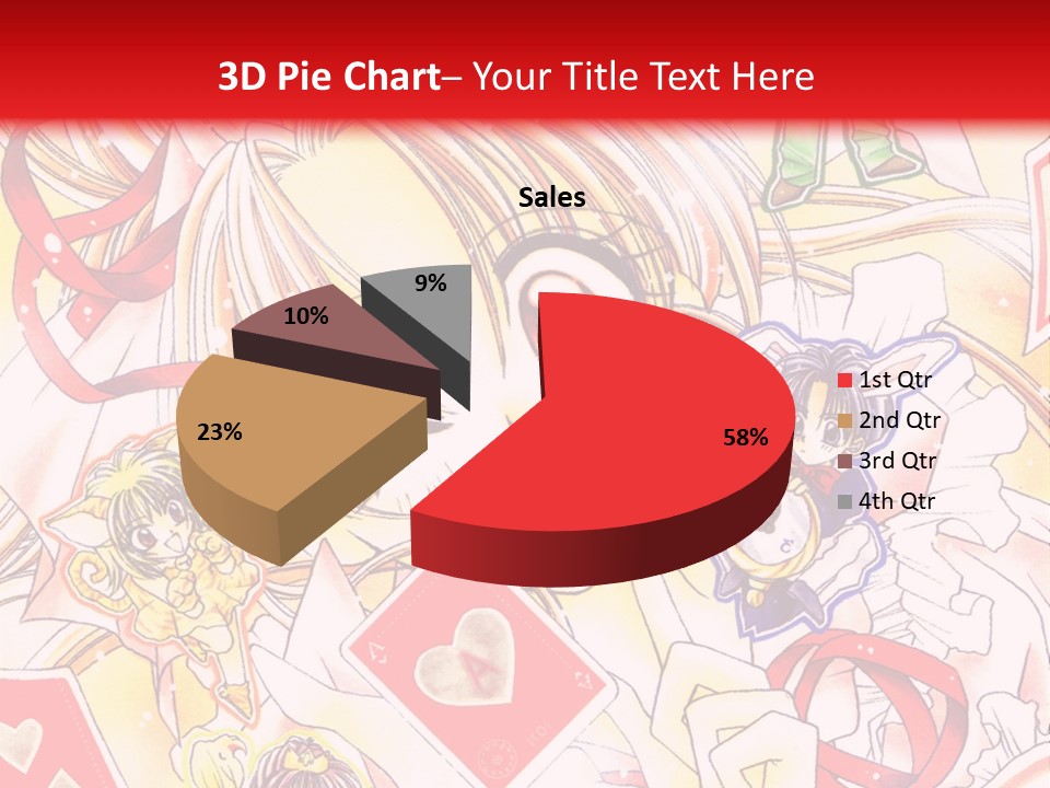 A Cartoon Character With A Red Background PowerPoint Template
