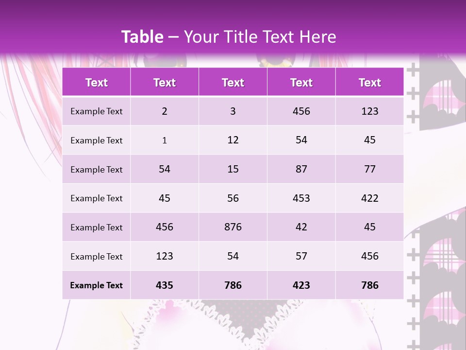 A Girl With Pink Hair Is Standing In Front Of A Purple Background PowerPoint Template