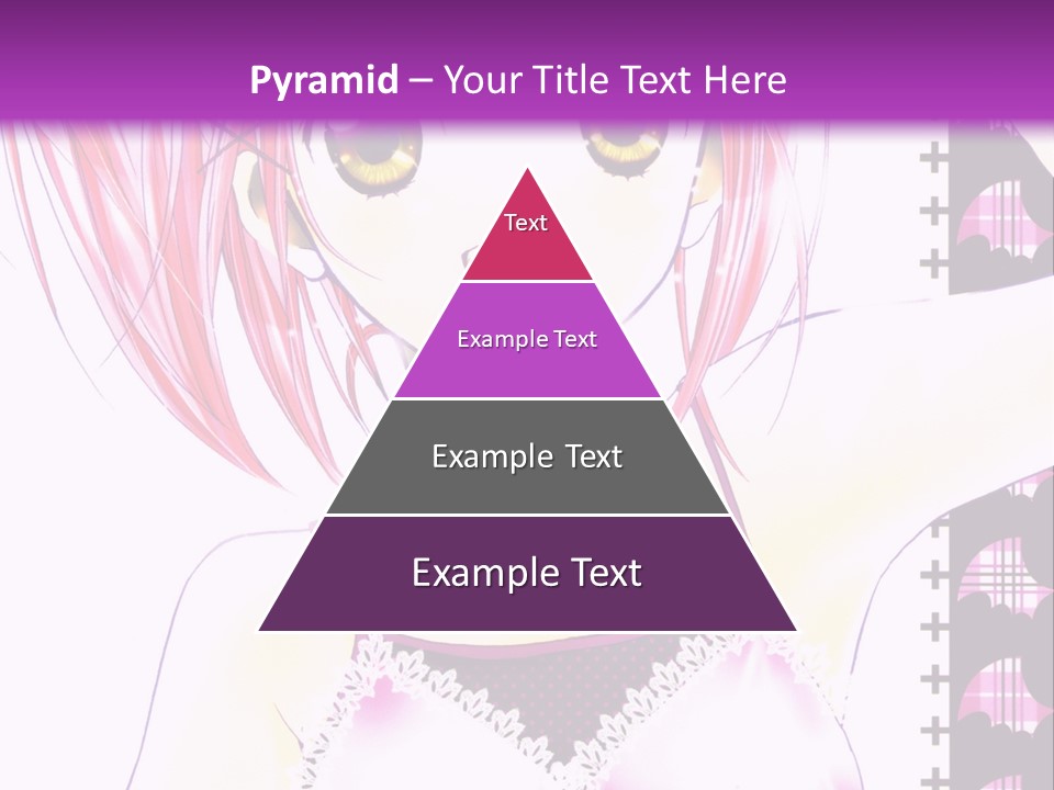 A Girl With Pink Hair Is Standing In Front Of A Purple Background PowerPoint Template