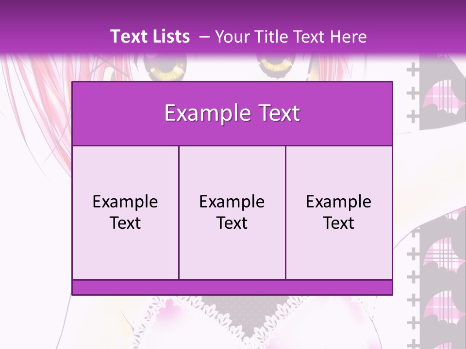 A Girl With Pink Hair Is Standing In Front Of A Purple Background PowerPoint Template