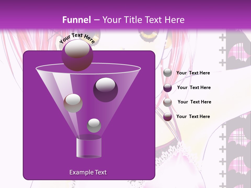 A Girl With Pink Hair Is Standing In Front Of A Purple Background PowerPoint Template