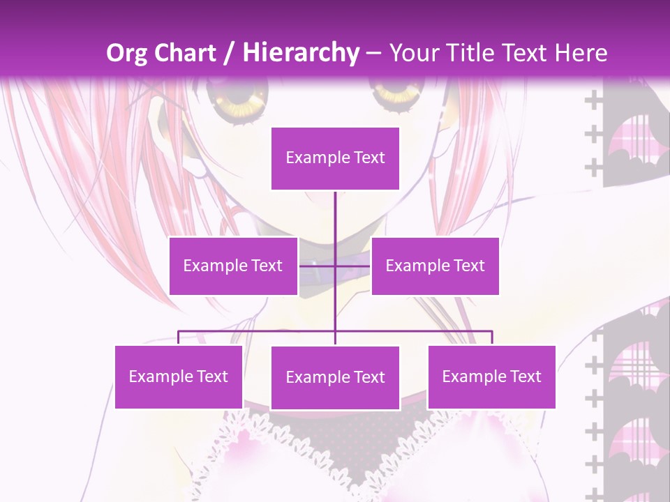 A Girl With Pink Hair Is Standing In Front Of A Purple Background PowerPoint Template