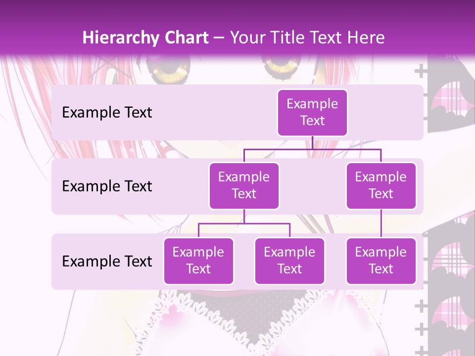 A Girl With Pink Hair Is Standing In Front Of A Purple Background PowerPoint Template