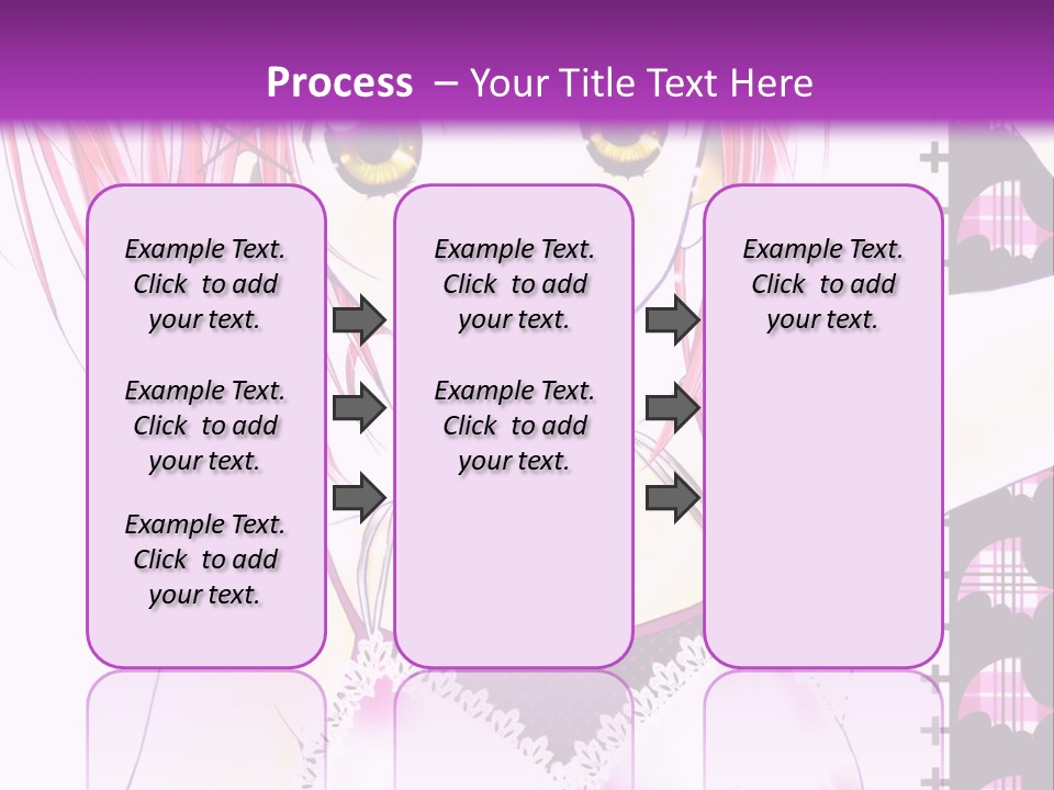 A Girl With Pink Hair Is Standing In Front Of A Purple Background PowerPoint Template