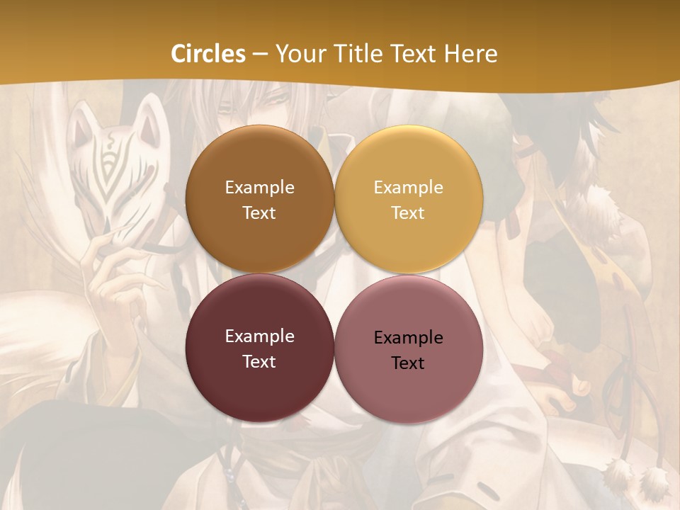 A Couple Of Anime Characters Sitting Next To Each Other PowerPoint Template