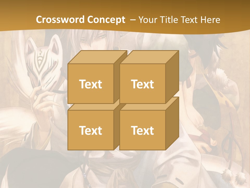 A Couple Of Anime Characters Sitting Next To Each Other PowerPoint Template