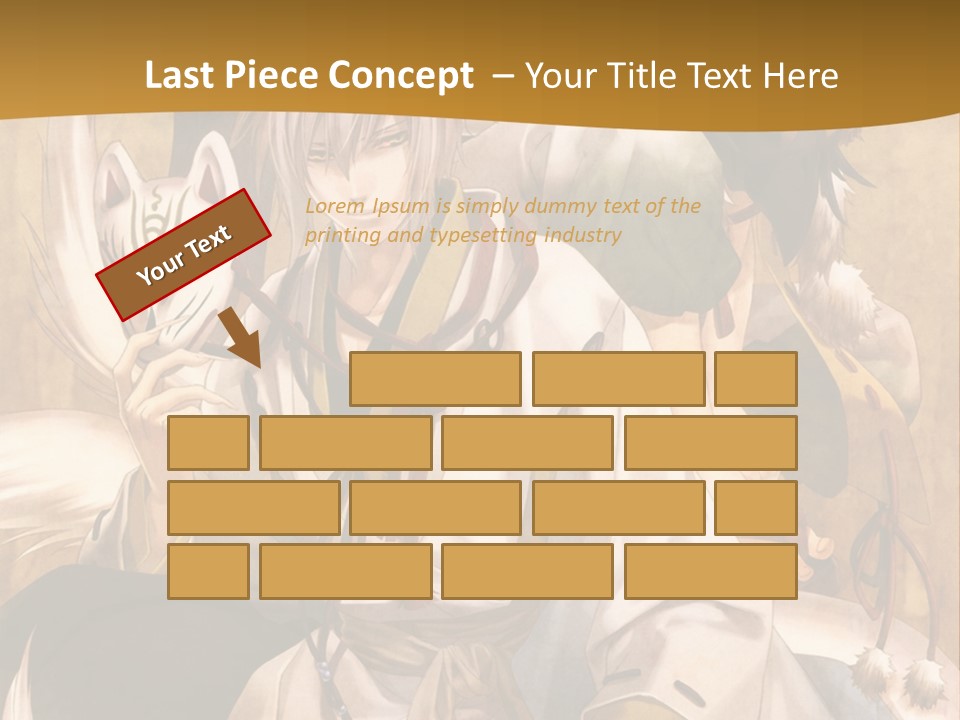 A Couple Of Anime Characters Sitting Next To Each Other PowerPoint Template