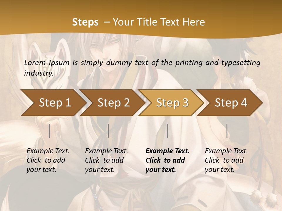 A Couple Of Anime Characters Sitting Next To Each Other PowerPoint Template