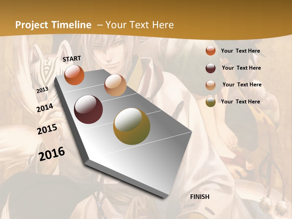 A Couple Of Anime Characters Sitting Next To Each Other PowerPoint Template