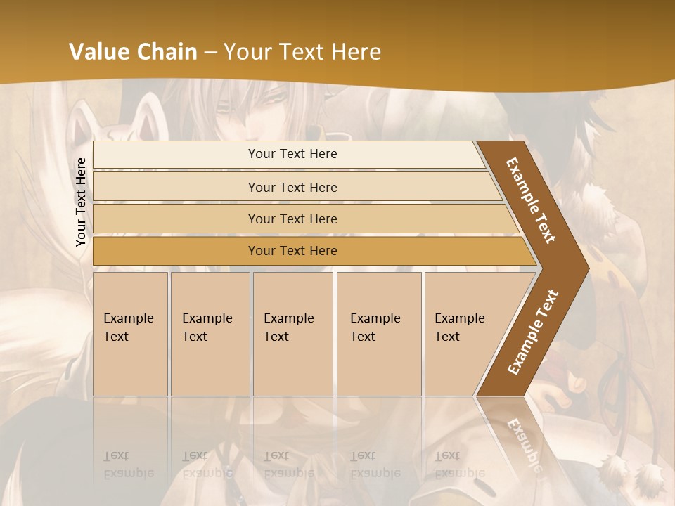 A Couple Of Anime Characters Sitting Next To Each Other PowerPoint Template