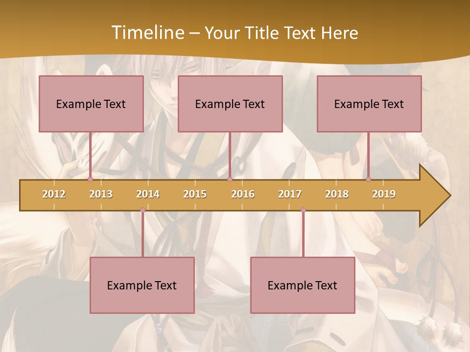 A Couple Of Anime Characters Sitting Next To Each Other PowerPoint Template