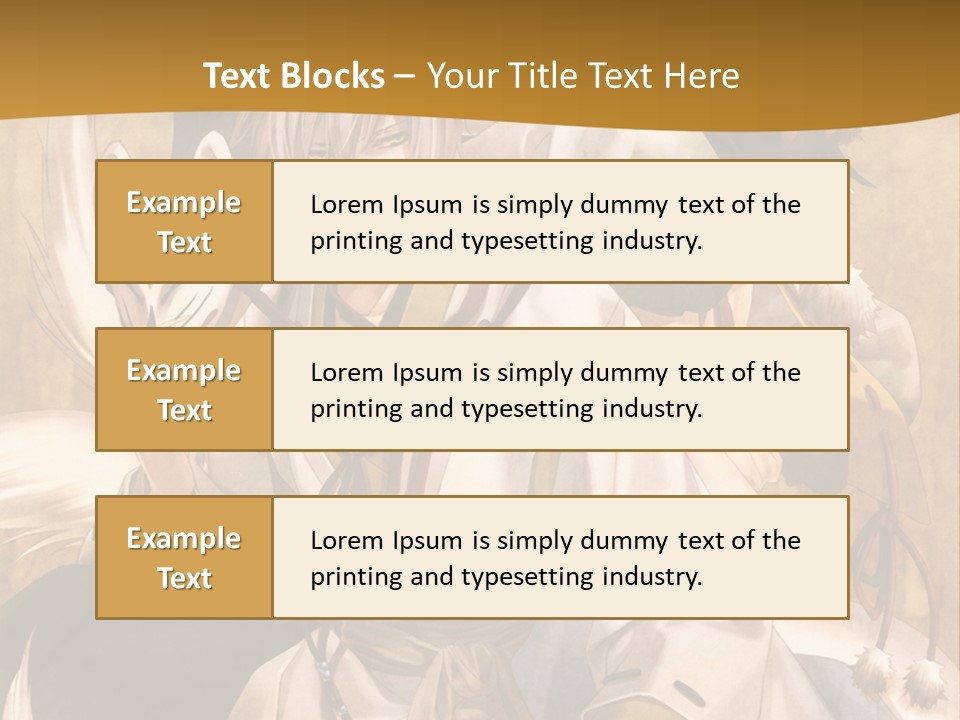 A Couple Of Anime Characters Sitting Next To Each Other PowerPoint Template