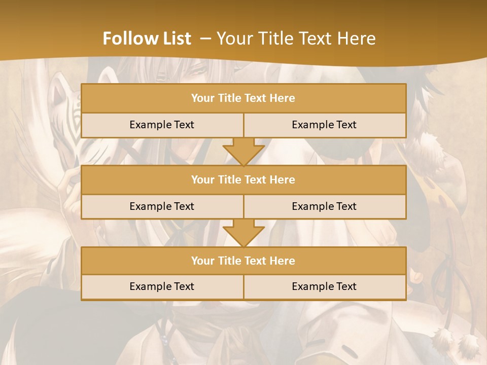A Couple Of Anime Characters Sitting Next To Each Other PowerPoint Template