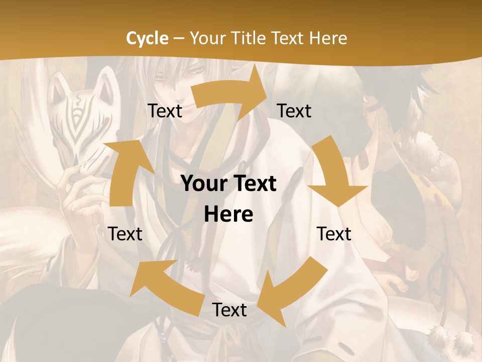 A Couple Of Anime Characters Sitting Next To Each Other PowerPoint Template