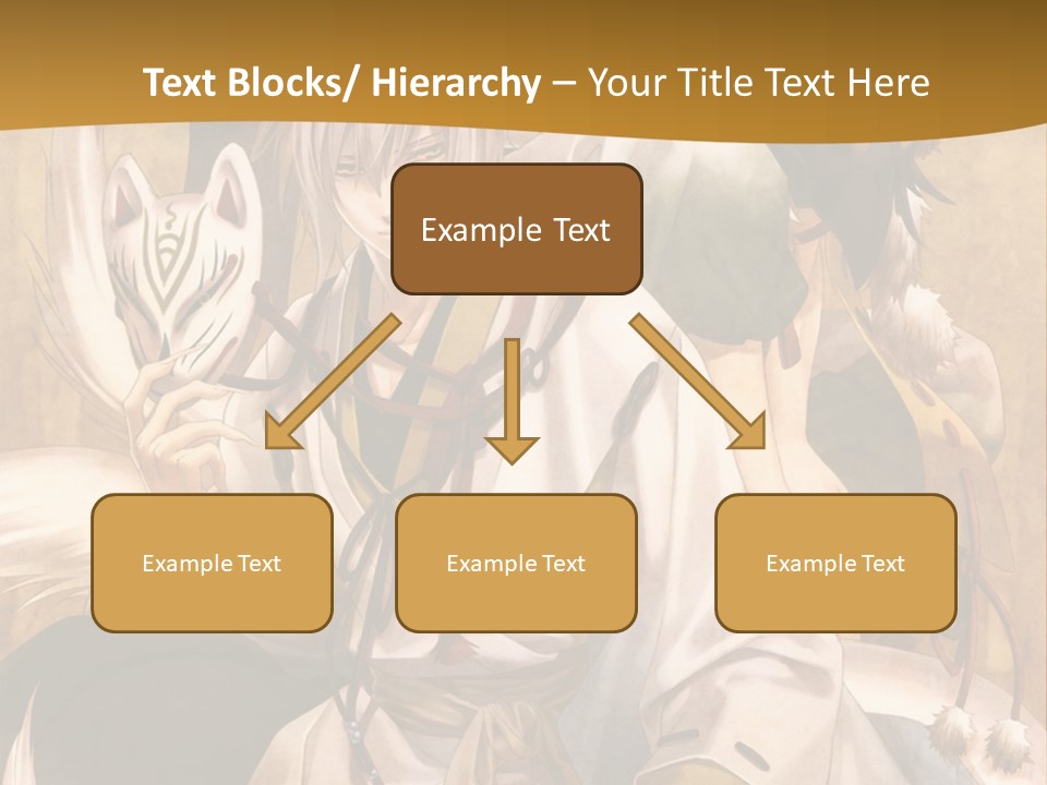 A Couple Of Anime Characters Sitting Next To Each Other PowerPoint Template