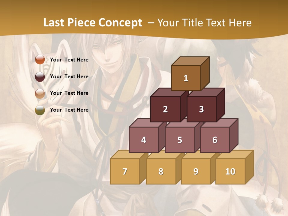 A Couple Of Anime Characters Sitting Next To Each Other PowerPoint Template