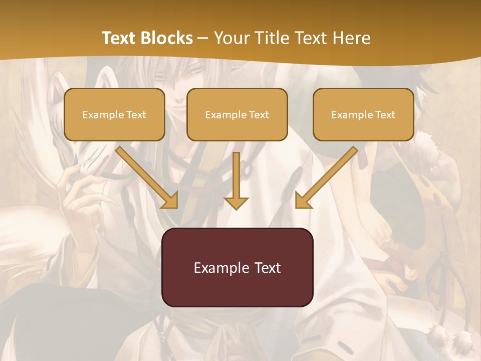 A Couple Of Anime Characters Sitting Next To Each Other PowerPoint Template