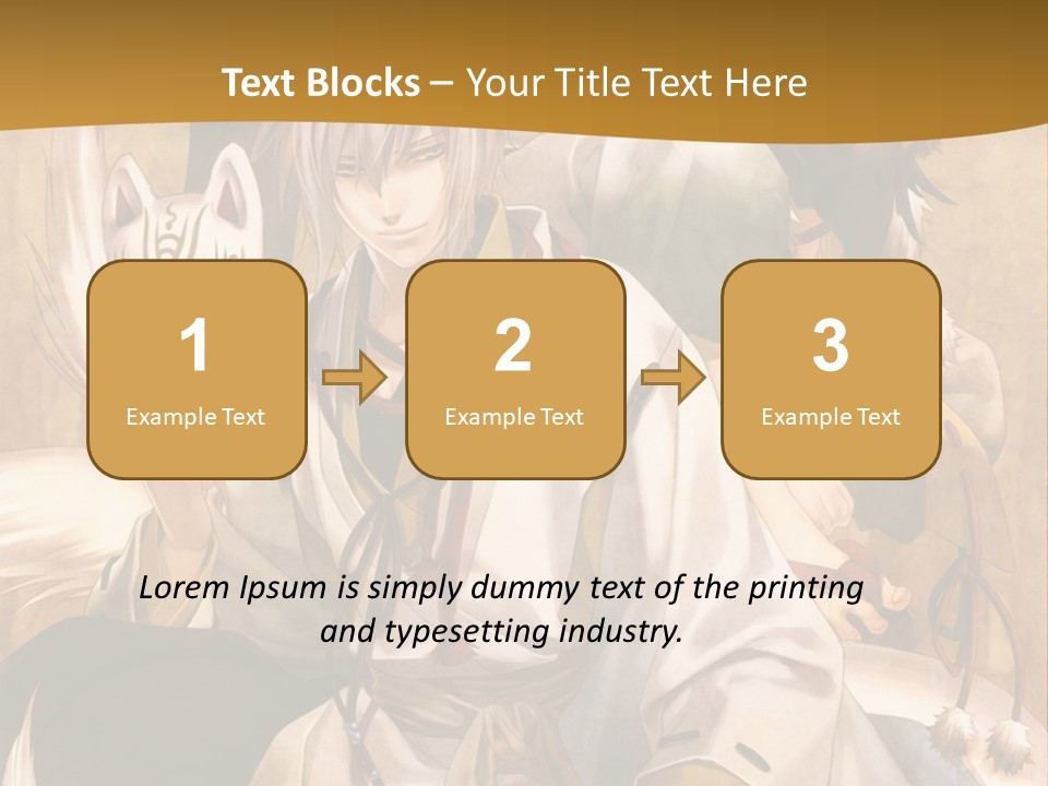 A Couple Of Anime Characters Sitting Next To Each Other PowerPoint Template