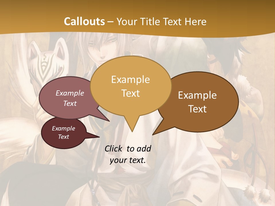 A Couple Of Anime Characters Sitting Next To Each Other PowerPoint Template