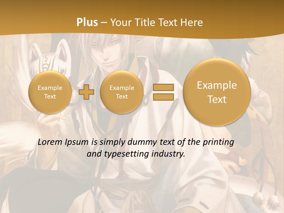 A Couple Of Anime Characters Sitting Next To Each Other PowerPoint Template