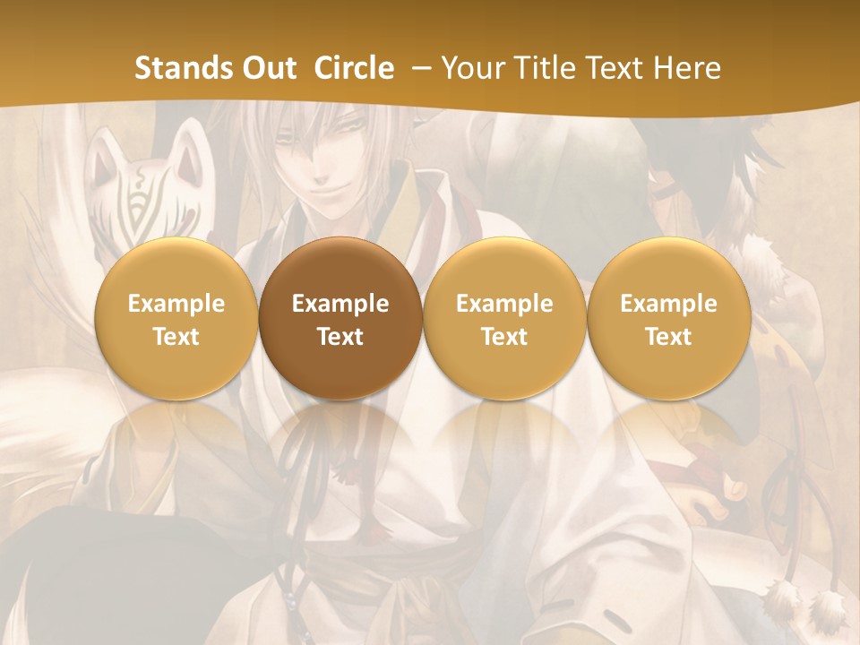 A Couple Of Anime Characters Sitting Next To Each Other PowerPoint Template