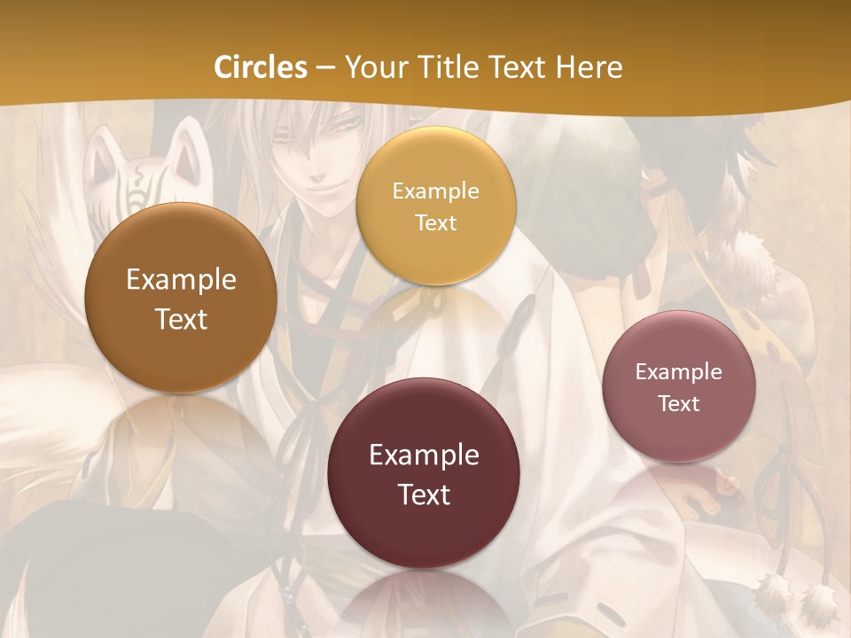 A Couple Of Anime Characters Sitting Next To Each Other PowerPoint Template