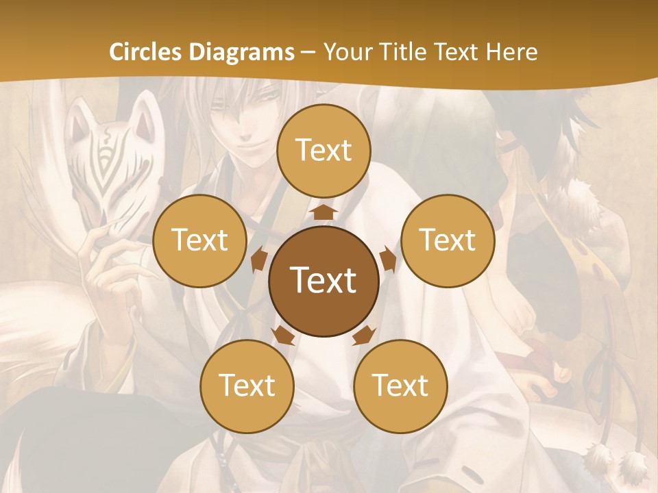 A Couple Of Anime Characters Sitting Next To Each Other PowerPoint Template