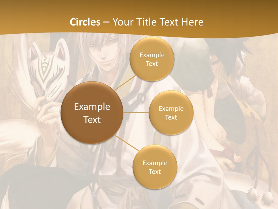 A Couple Of Anime Characters Sitting Next To Each Other PowerPoint Template