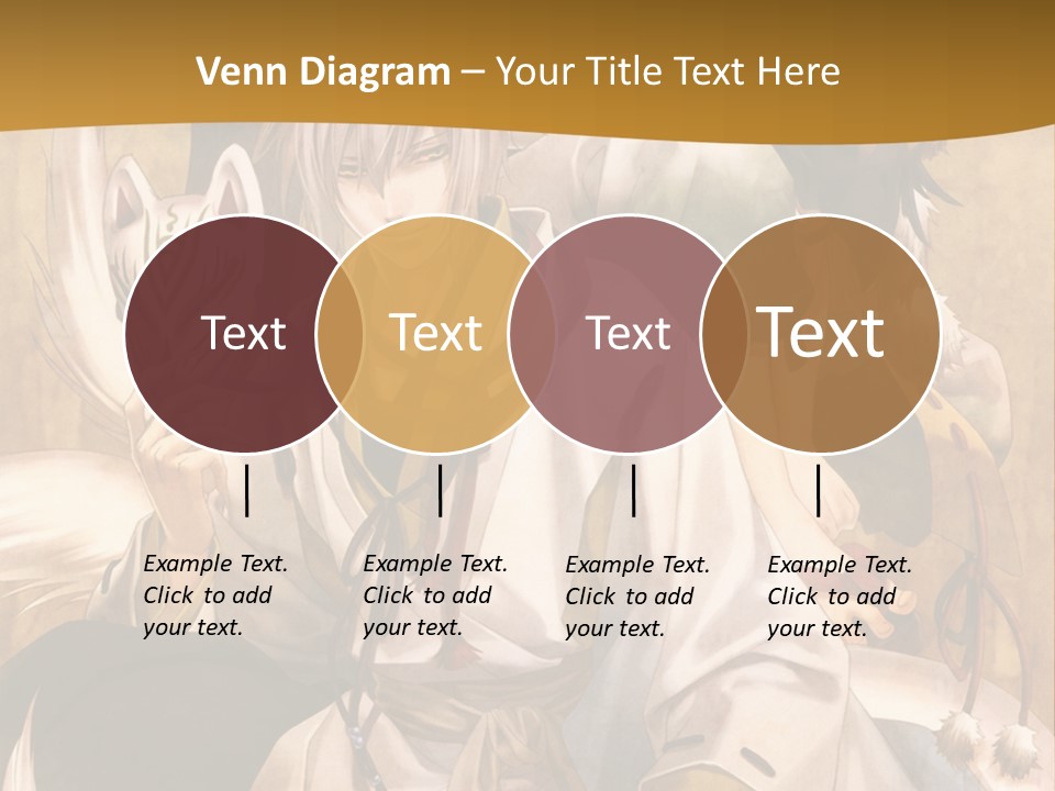 A Couple Of Anime Characters Sitting Next To Each Other PowerPoint Template