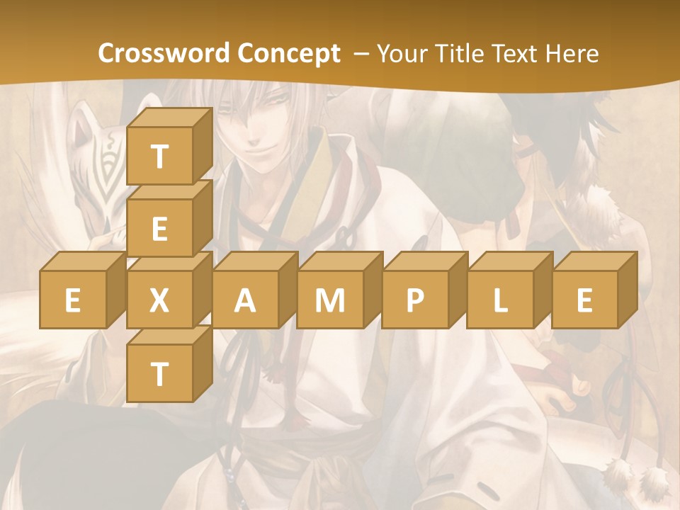 A Couple Of Anime Characters Sitting Next To Each Other PowerPoint Template