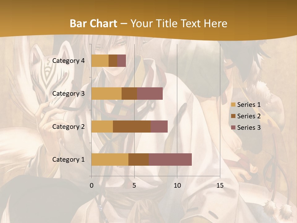 A Couple Of Anime Characters Sitting Next To Each Other PowerPoint Template