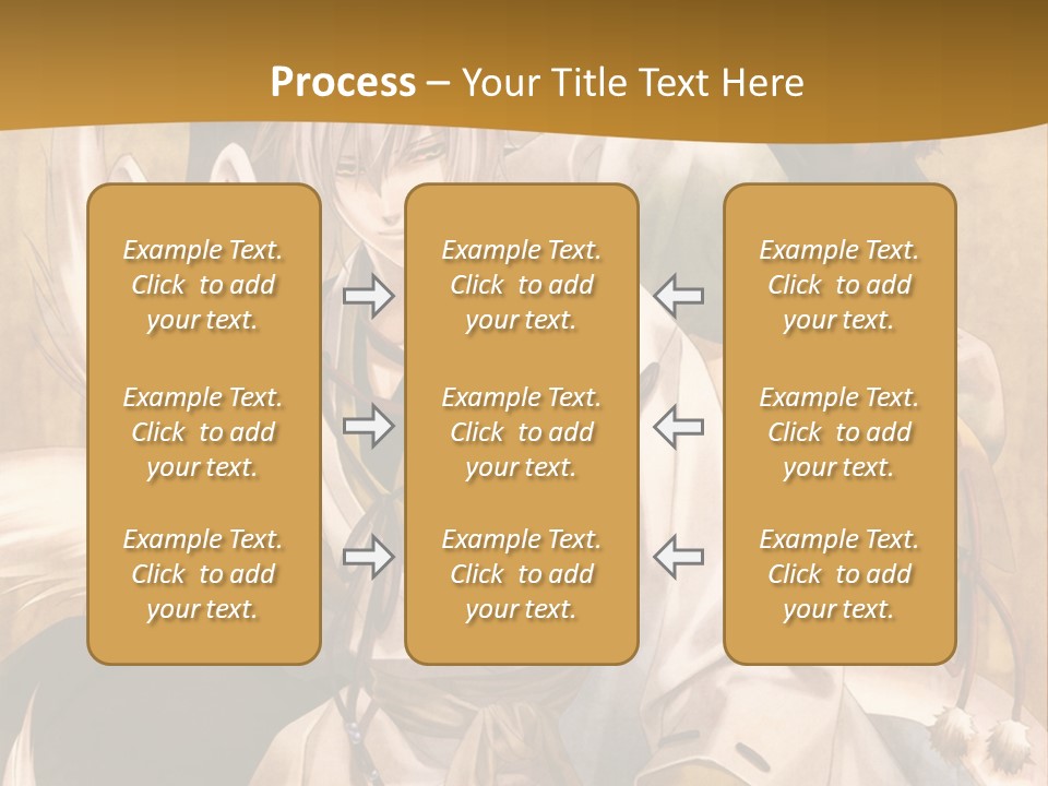 A Couple Of Anime Characters Sitting Next To Each Other PowerPoint Template