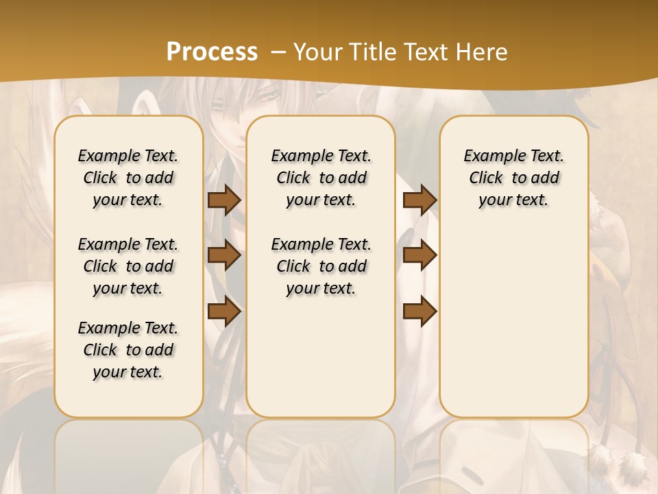 A Couple Of Anime Characters Sitting Next To Each Other PowerPoint Template