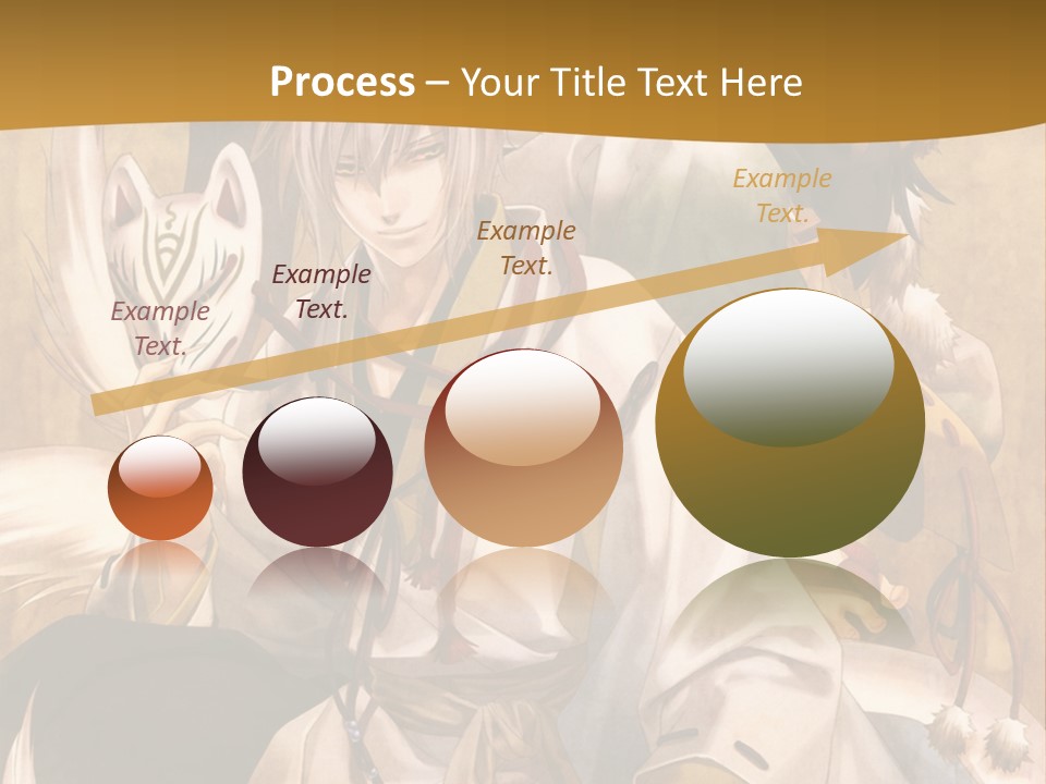 A Couple Of Anime Characters Sitting Next To Each Other PowerPoint Template