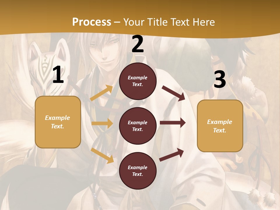 A Couple Of Anime Characters Sitting Next To Each Other PowerPoint Template
