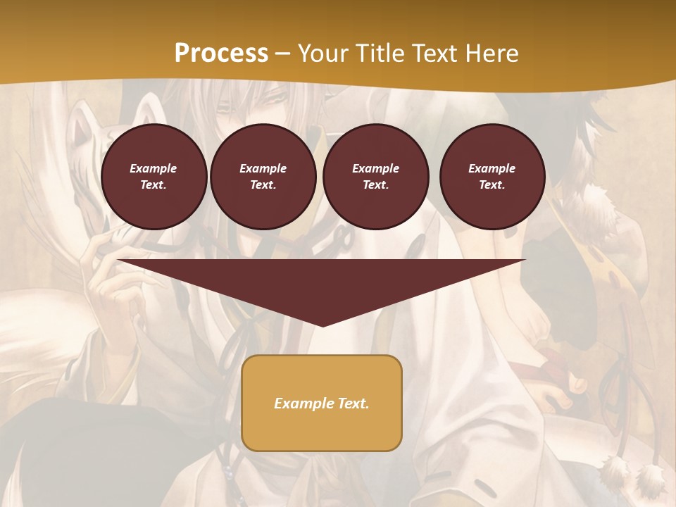 A Couple Of Anime Characters Sitting Next To Each Other PowerPoint Template