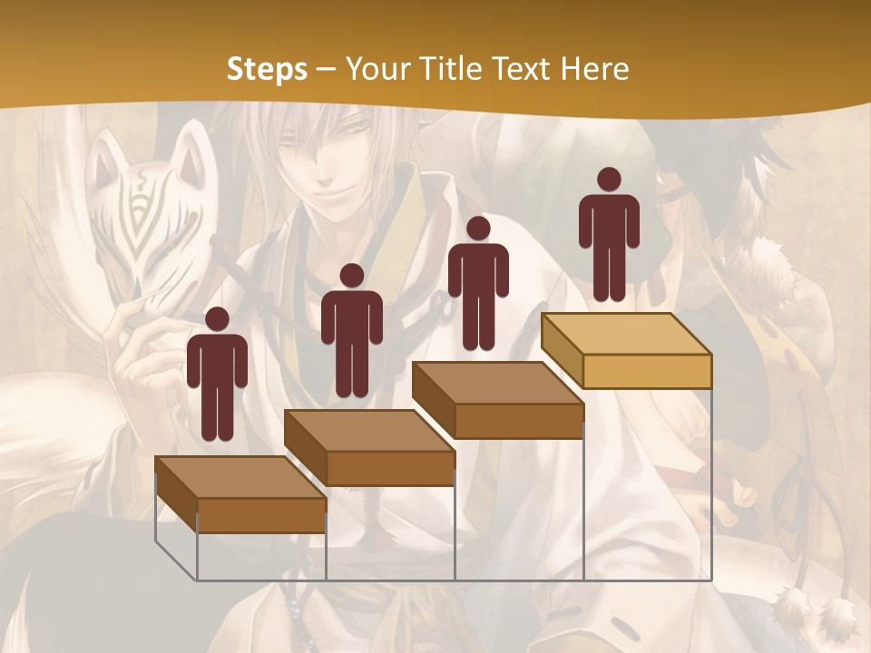 A Couple Of Anime Characters Sitting Next To Each Other PowerPoint Template