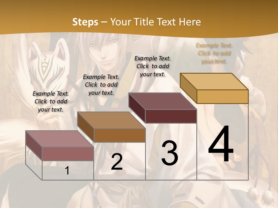 A Couple Of Anime Characters Sitting Next To Each Other PowerPoint Template