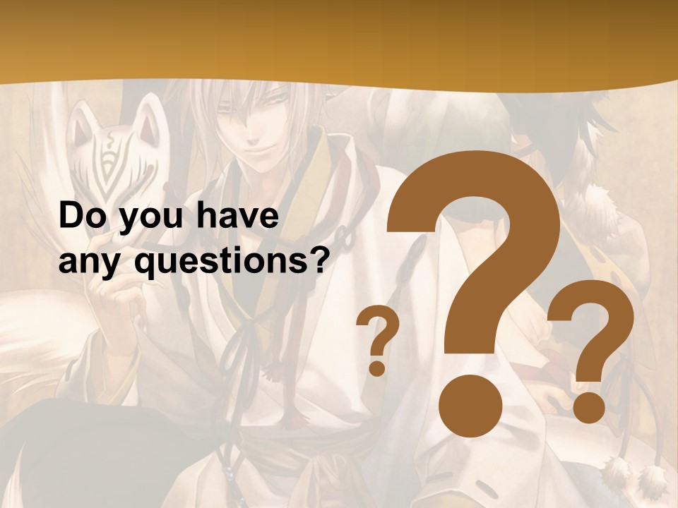 A Couple Of Anime Characters Sitting Next To Each Other PowerPoint Template