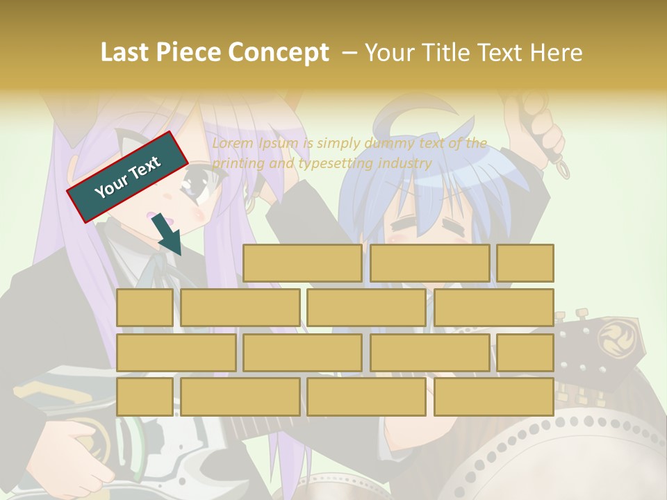 A Couple Of Anime Characters Holding Guitars PowerPoint Template