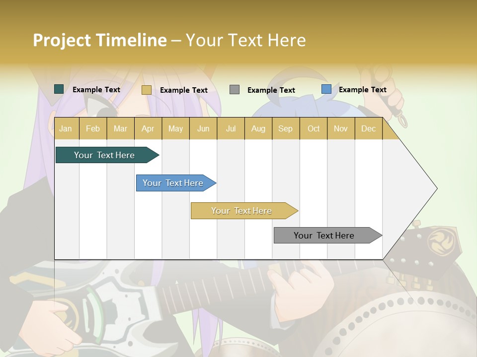 A Couple Of Anime Characters Holding Guitars PowerPoint Template