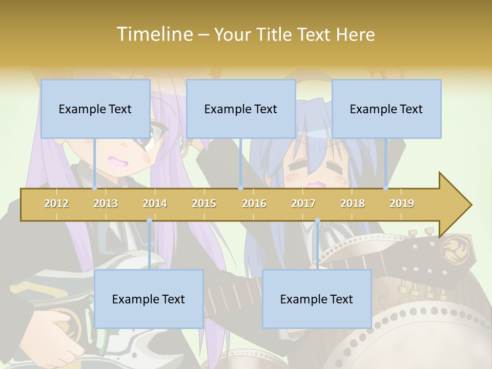 A Couple Of Anime Characters Holding Guitars PowerPoint Template
