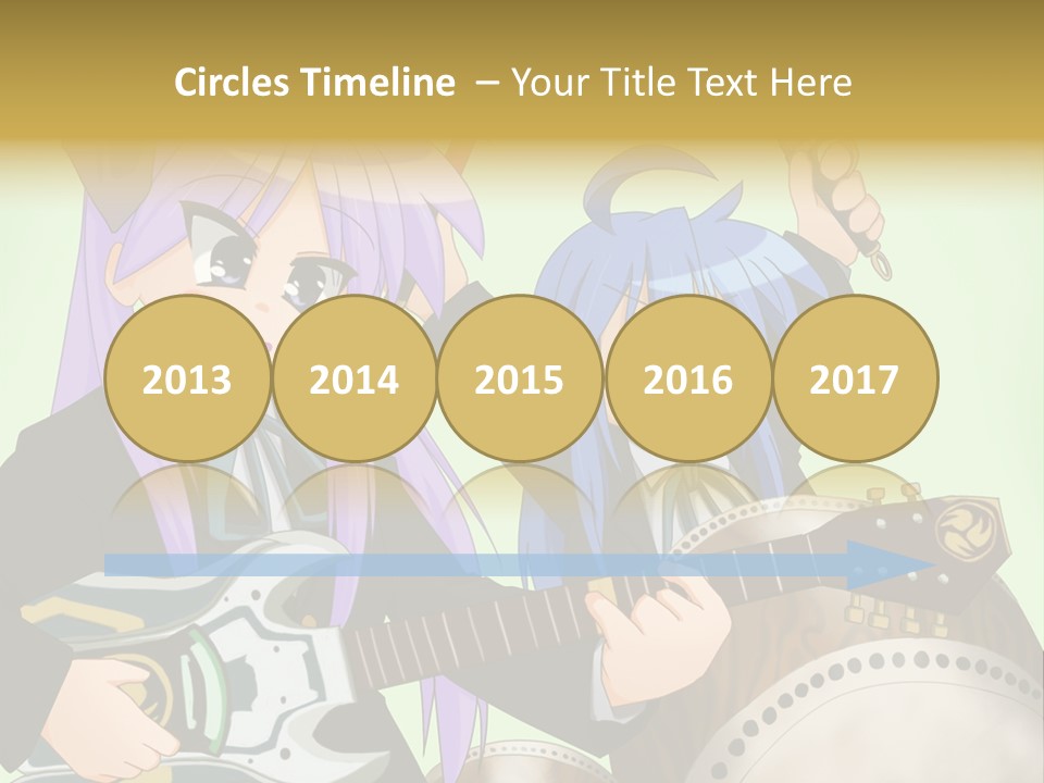 A Couple Of Anime Characters Holding Guitars PowerPoint Template